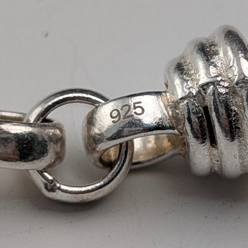 Vintage sterling silver extra thick weave chain necklace 88g